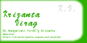 krizanta virag business card